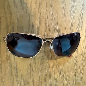 Oakley Women's Feedback Polarized Lenses Metal Aviator Sunglasses